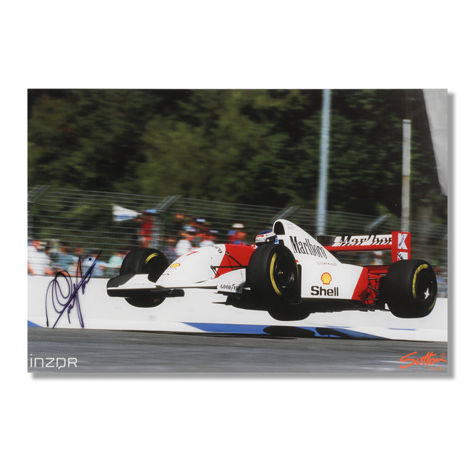 LOT 605 - Mika Hakkinen "The Flying Finn" Signed Poster - Make A Wish