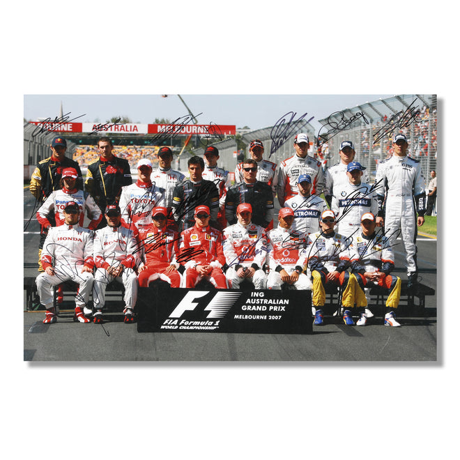 LOT 576 - Signed 2007 Australian GP Formula One Full Grid Photo - Make-A-Wish
