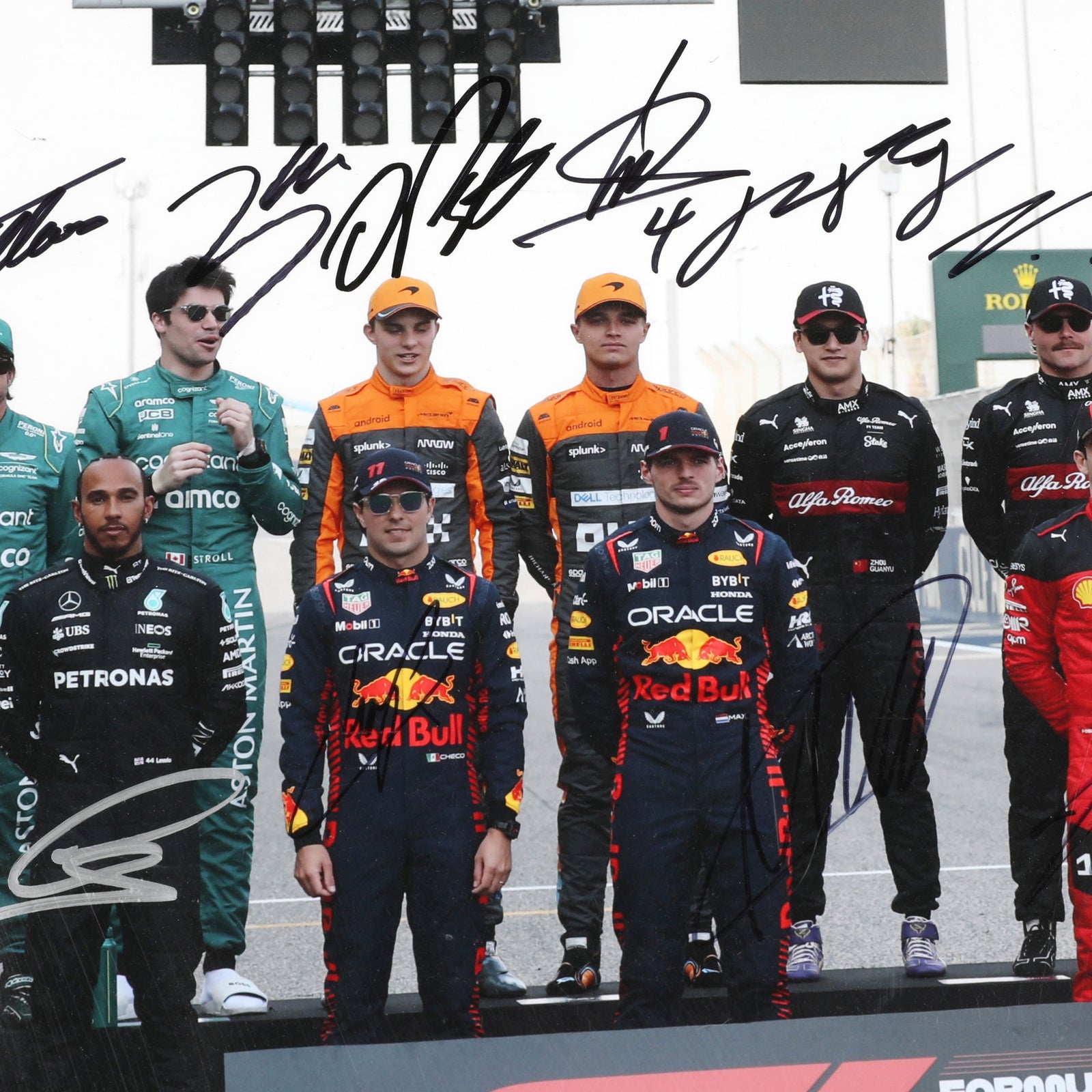 LOT 574 - Signed 2023 Formula One Full Grid Photo - Make-A-Wish