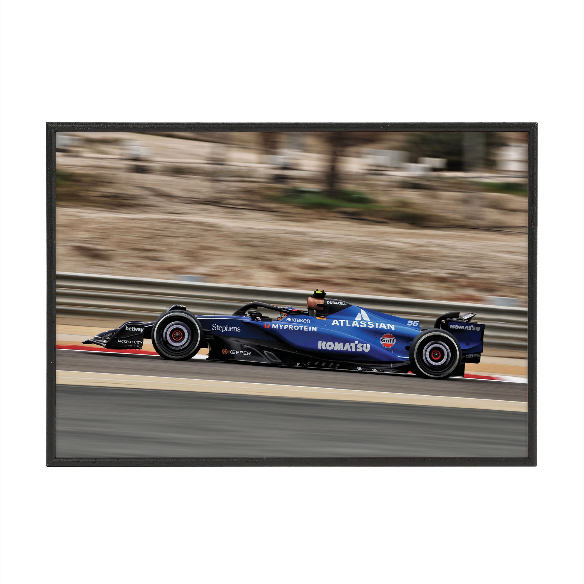 Carlos Sainz 2025 Atlassian Williams Racing Print - Pre-Season Testing