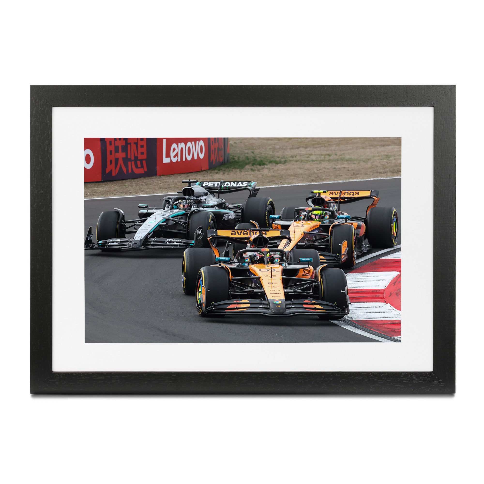 'The Podium On Track' Framed Print - 2025 Chinese GP