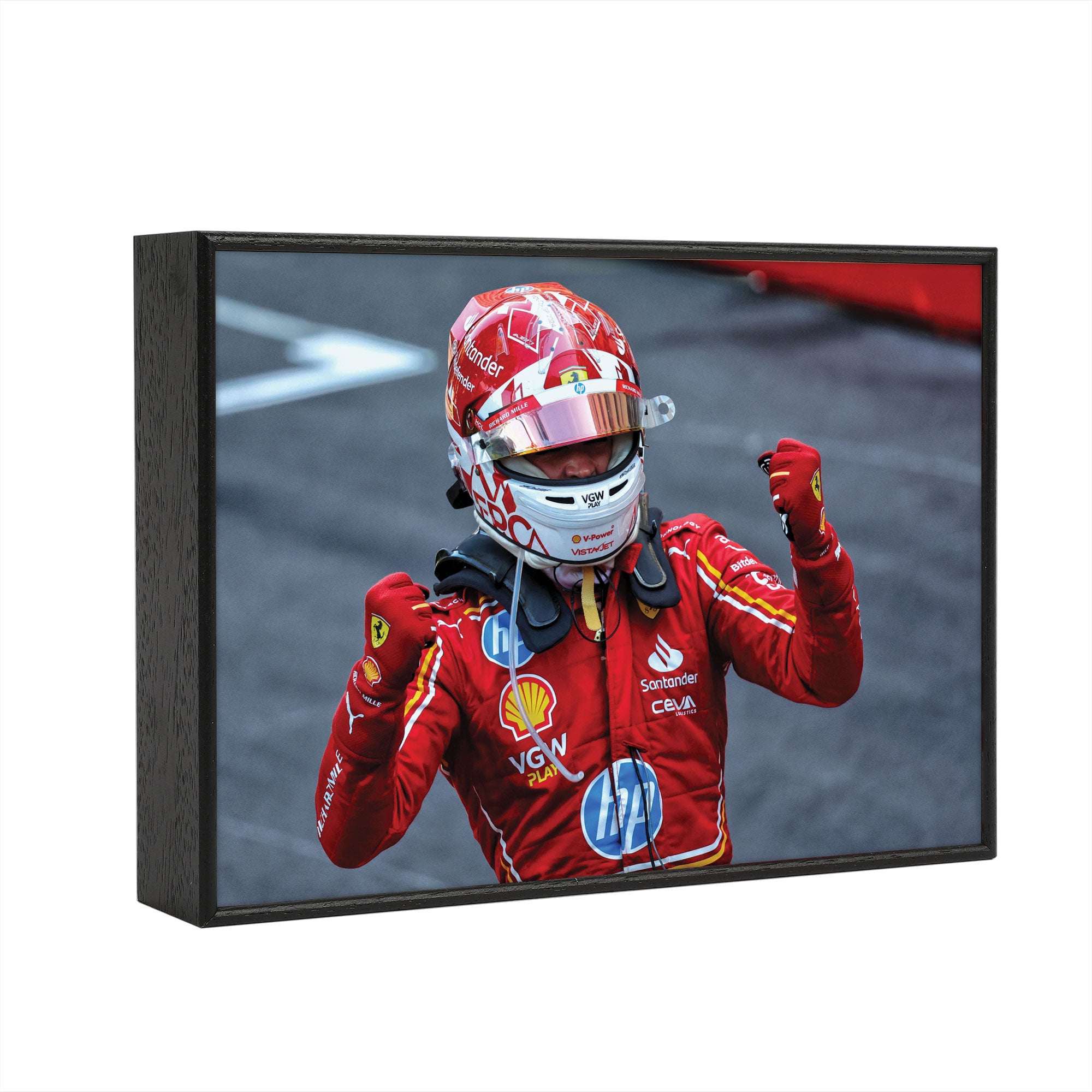 Charles Leclerc 2024 Scuderia Ferrari Box Frame Print - Monaco GP