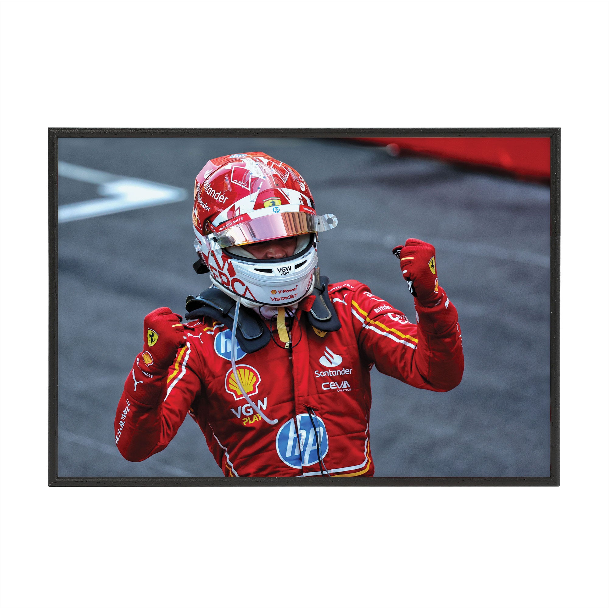 Charles Leclerc 2024 Scuderia Ferrari Box Frame Print - Monaco GP