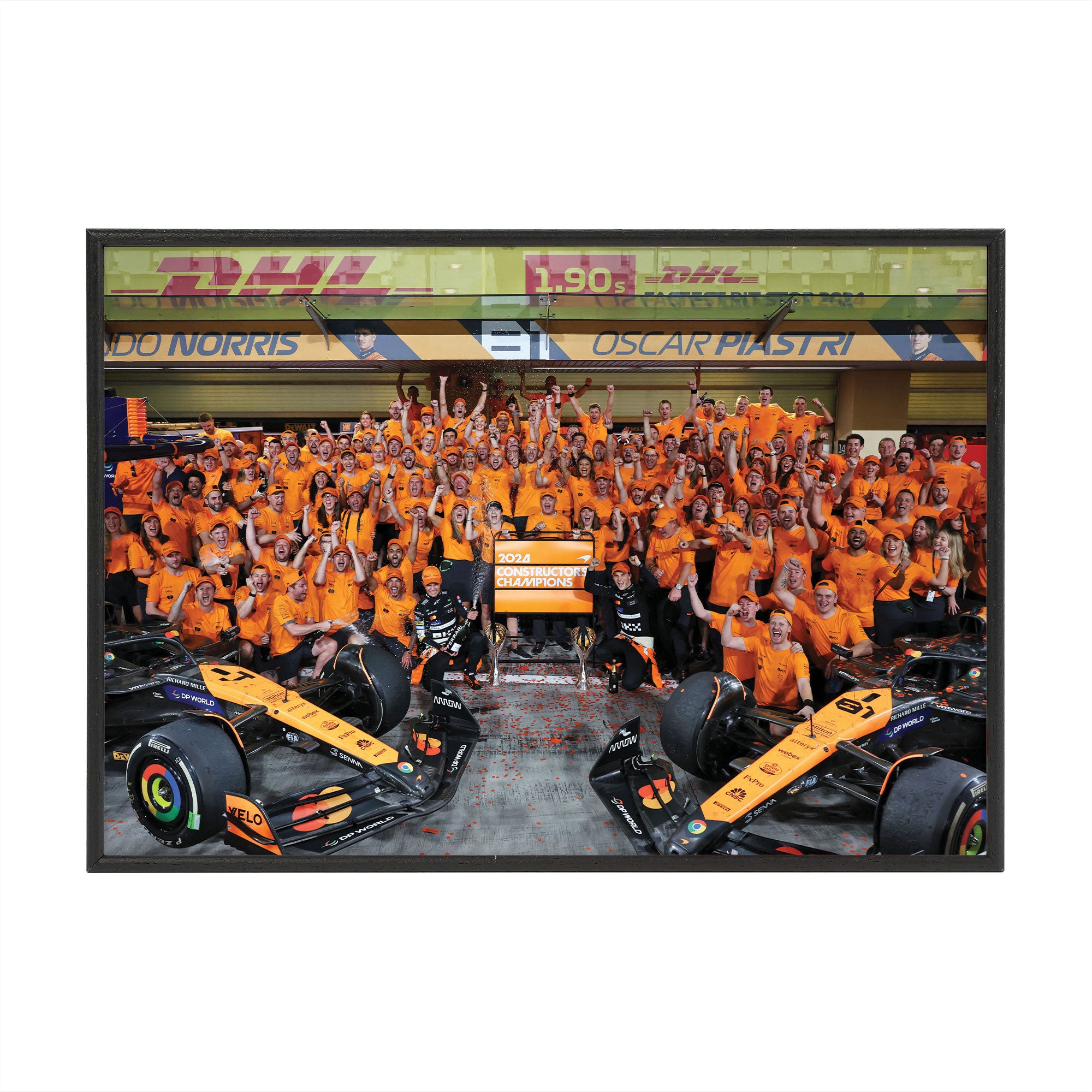 McLaren F1 Team 2024 Constructors Champions Box Frame Print