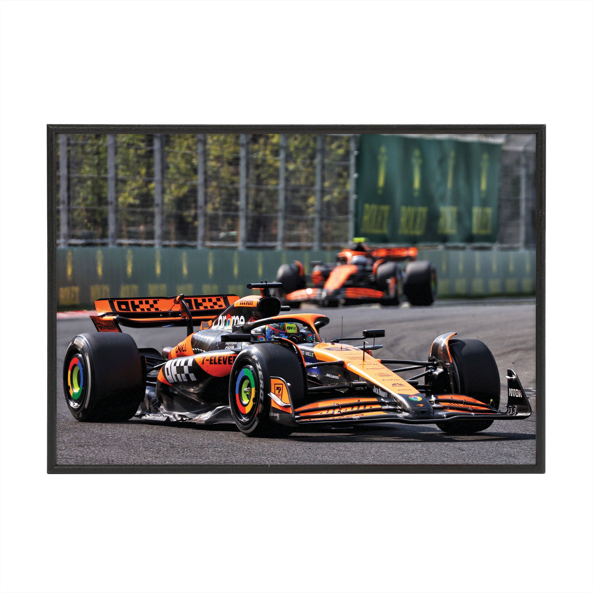 Lando Norris & Oscar Piastri 2024 McLaren F1 Team Box Frame Print - 'One-Two' - Hungarian GP