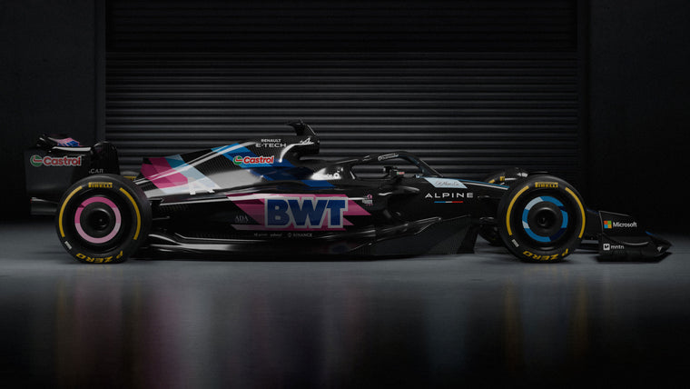2024 Alpine A524 Formula 1 show car, full-size display vehicle inspired by the Alpine F1 Team challenger for premium collector display