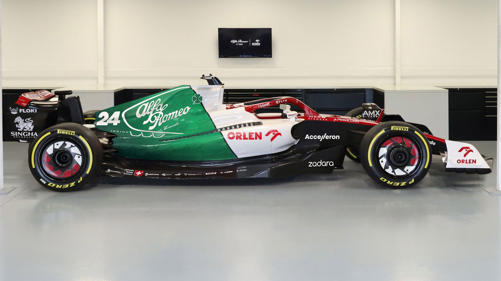 2022 Alfa Romeo F1 Team ORLEN Official Show Car - Azerbaijan GP Livery