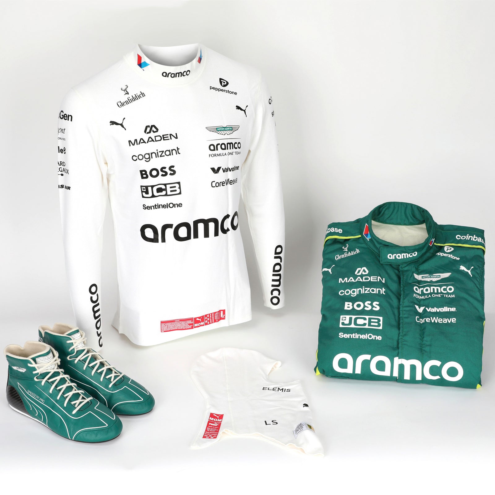 The Silverstone Auction LOT 020 - Lance Stroll 2025 Aston Martin Racewear Bundle