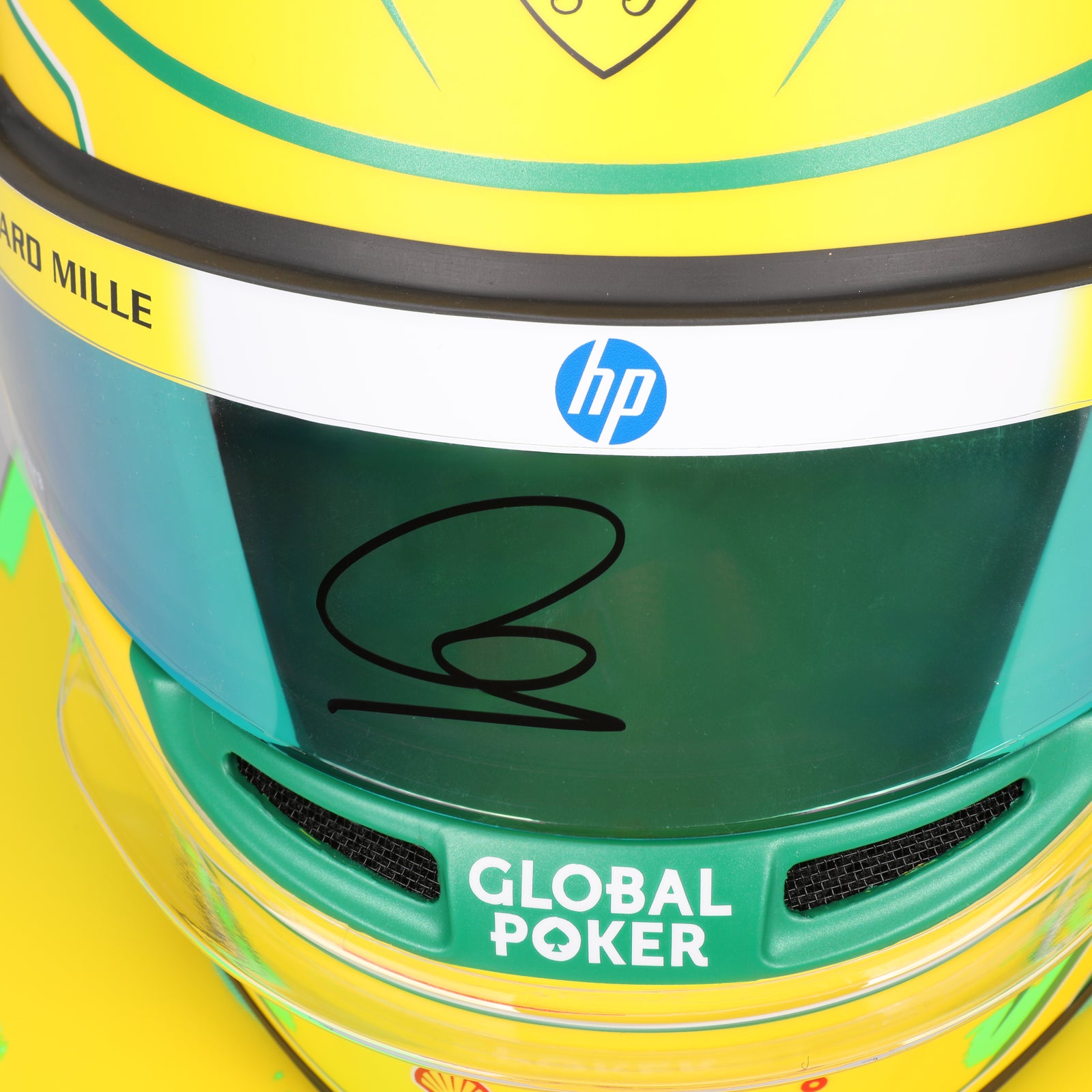 The Silverstone Auction LOT 034 - Lewis Hamilton 2025 Signed Ferrari Replica Helmet BRAZIL GP