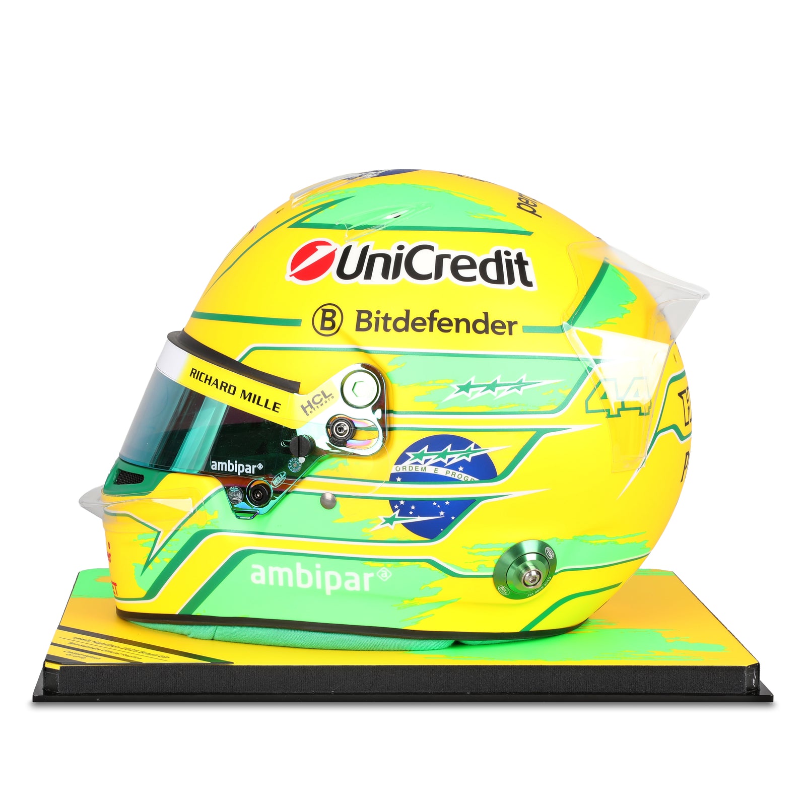 The Silverstone Auction LOT 034 - Lewis Hamilton 2025 Signed Ferrari Replica Helmet BRAZIL GP