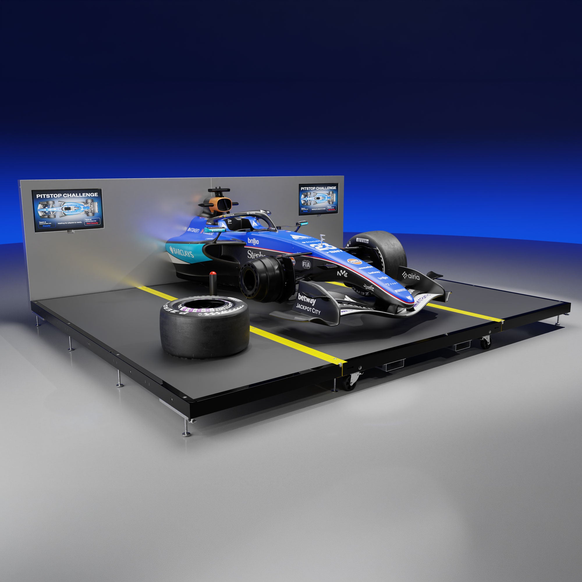 Official 2026 Atlassian Williams F1® Team FW48 Pit Stop Rig