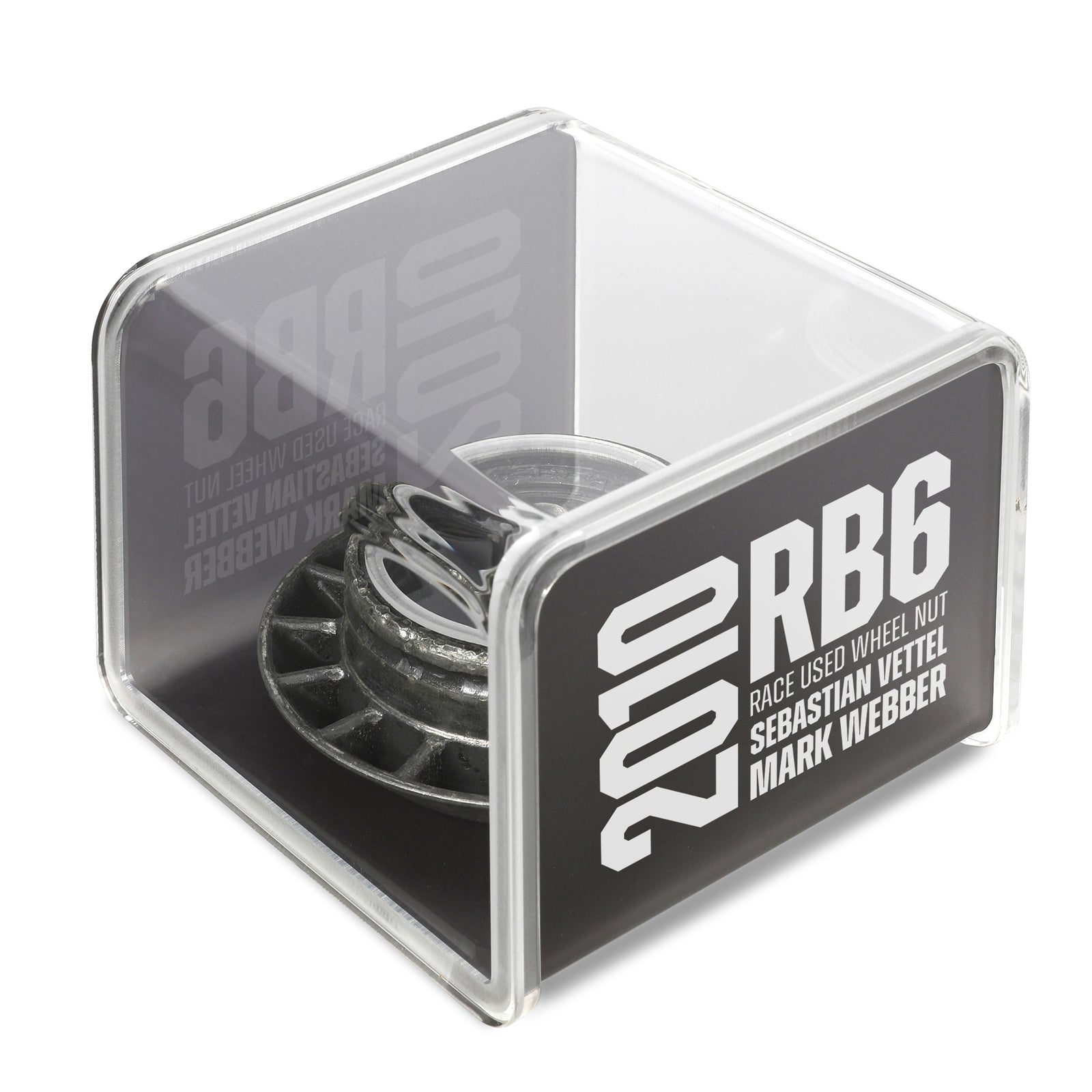 Red Bull Racing 2010 RB6 Grand Prix Used Wheel Nut in Display Case