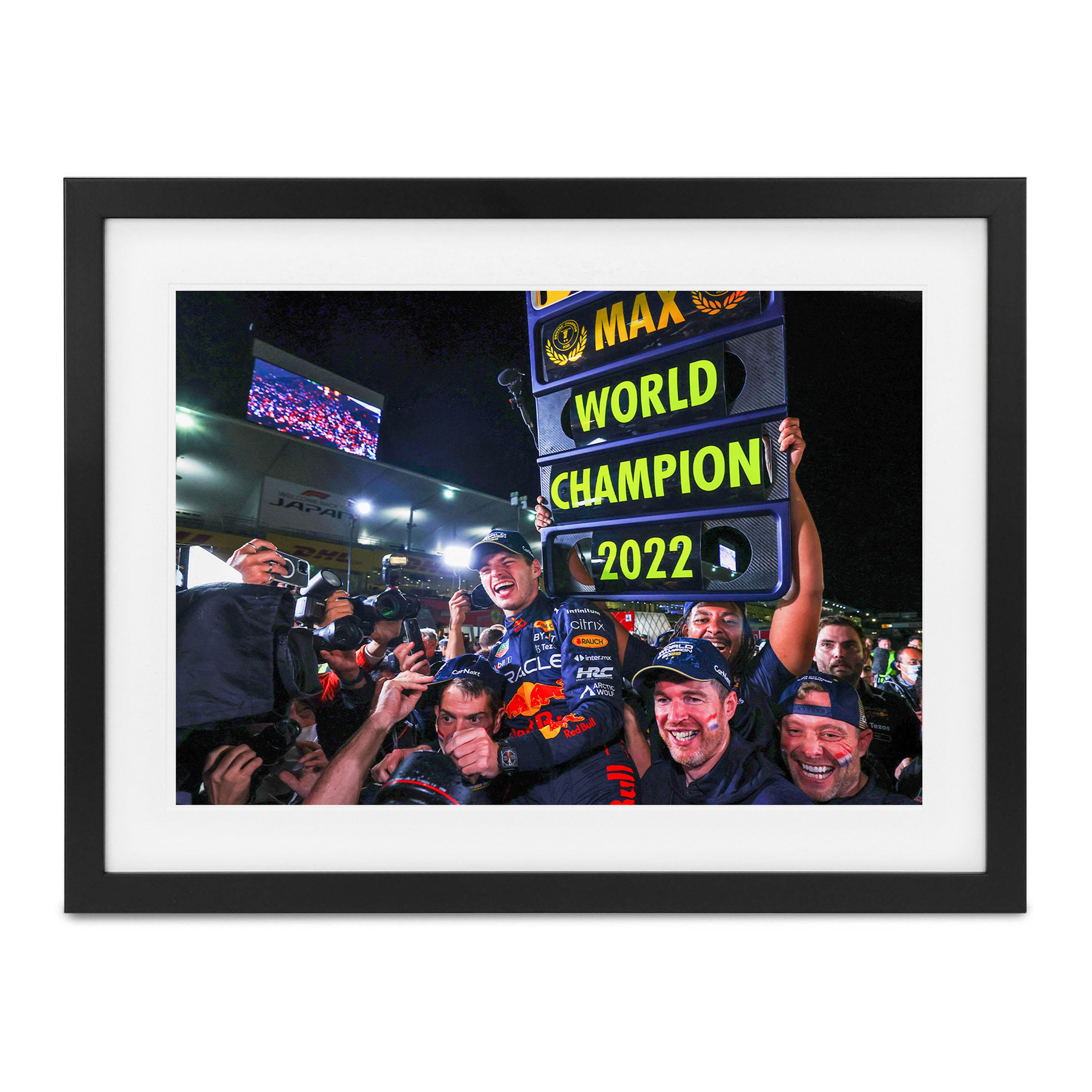 Max Verstappen 2022 'World Champion Team Celebrations' Print - Japan GP