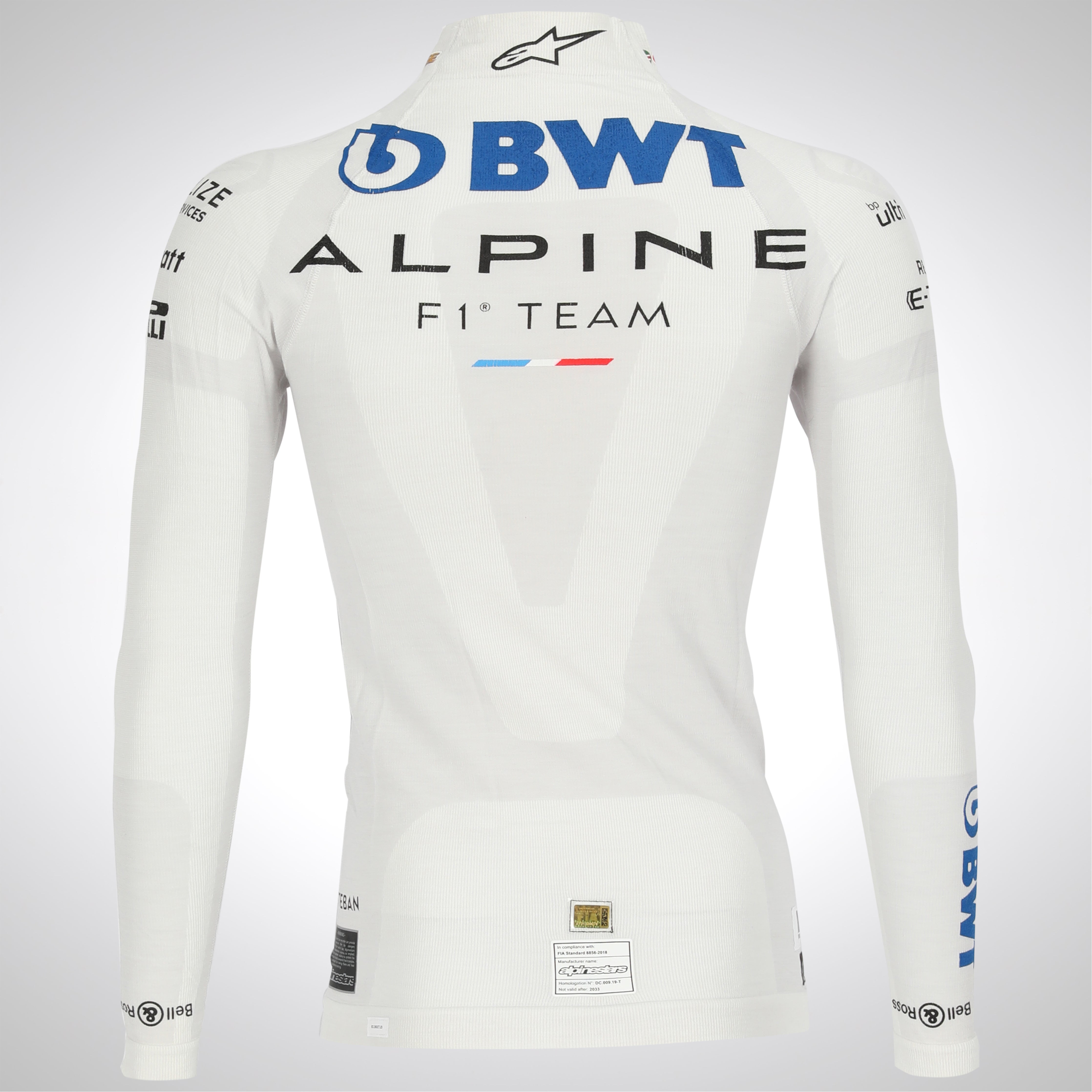 Esteban Ocon Signed 2023 Alpine Race Weekend Used Nomex Top - Abu Dhabi GP