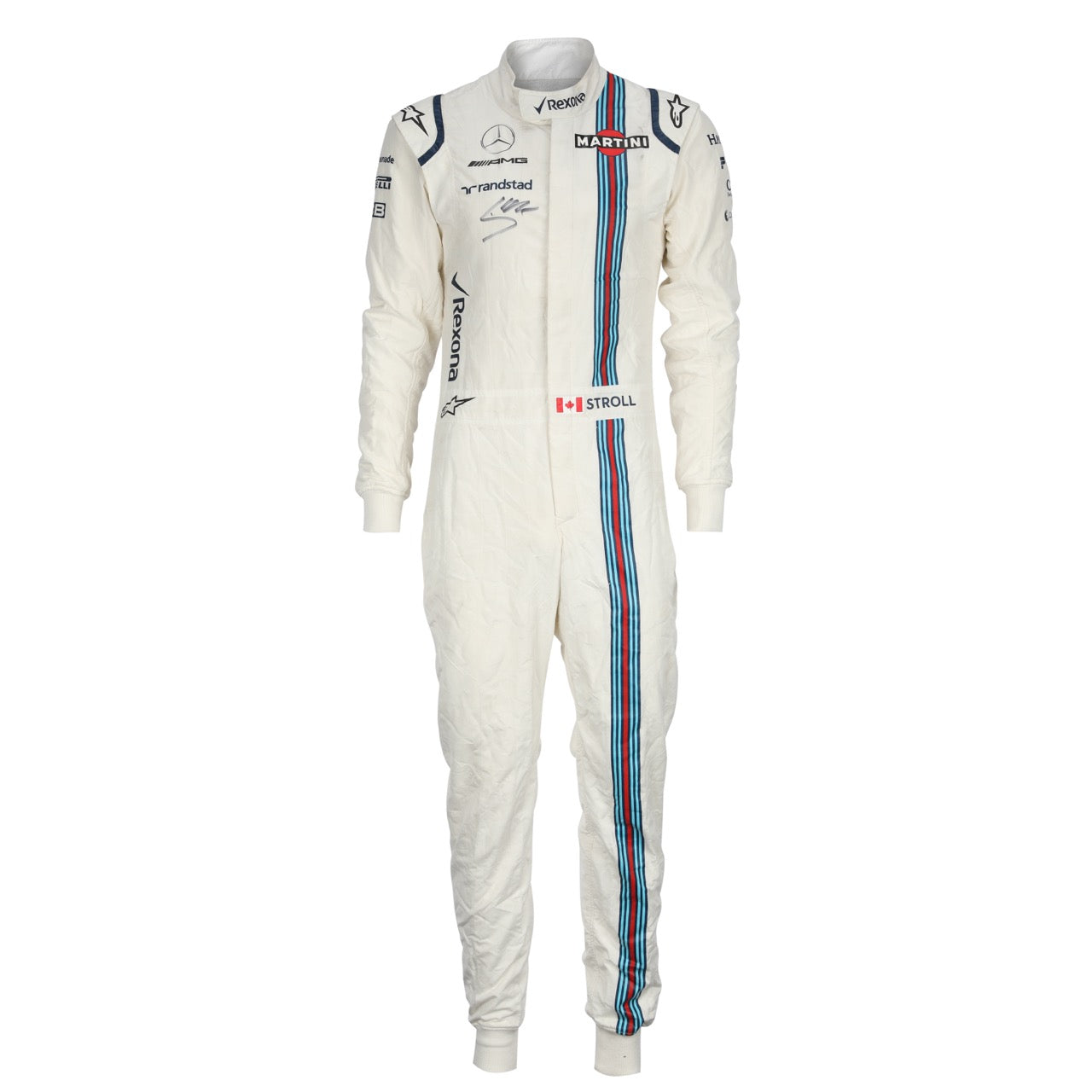 Lance Stroll Signed 2017 Williams Racing Race Used Suit