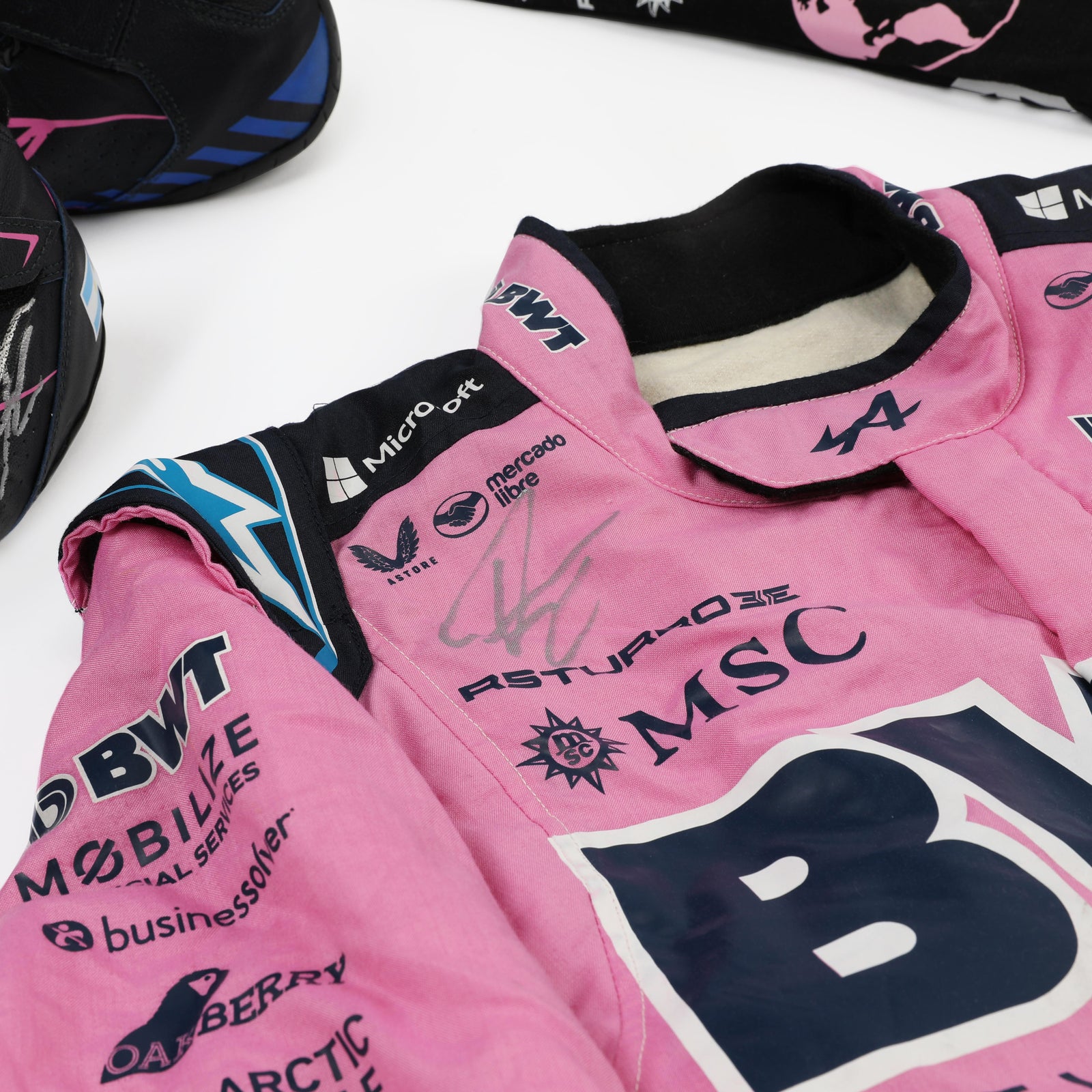 Franco Colapinto Signed 2025 Grand Prix Used Alpine F1 Team Racewear Bundle - Austrian GP