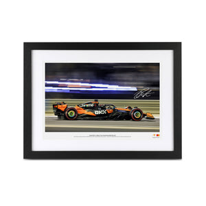 Oscar Piastri Signed 2025 McLaren F1 Team Photo - Bahrain GP