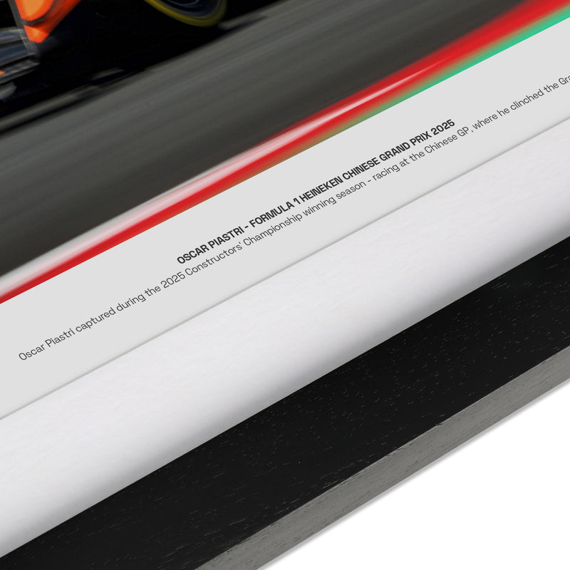 Oscar Piastri Signed 2025 McLaren F1 Team Photo - Chinese GP
