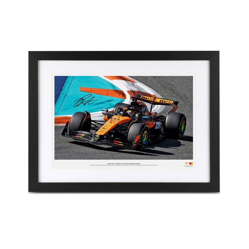 Oscar Piastri Signed 2025 McLaren F1 Team Photo - Miami GP