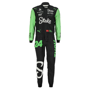 LOT 451 - Zhou Guanyu 2024 Signed Stake F1® Team KICK Sauber Grand Prix Used Race Suit - British GP