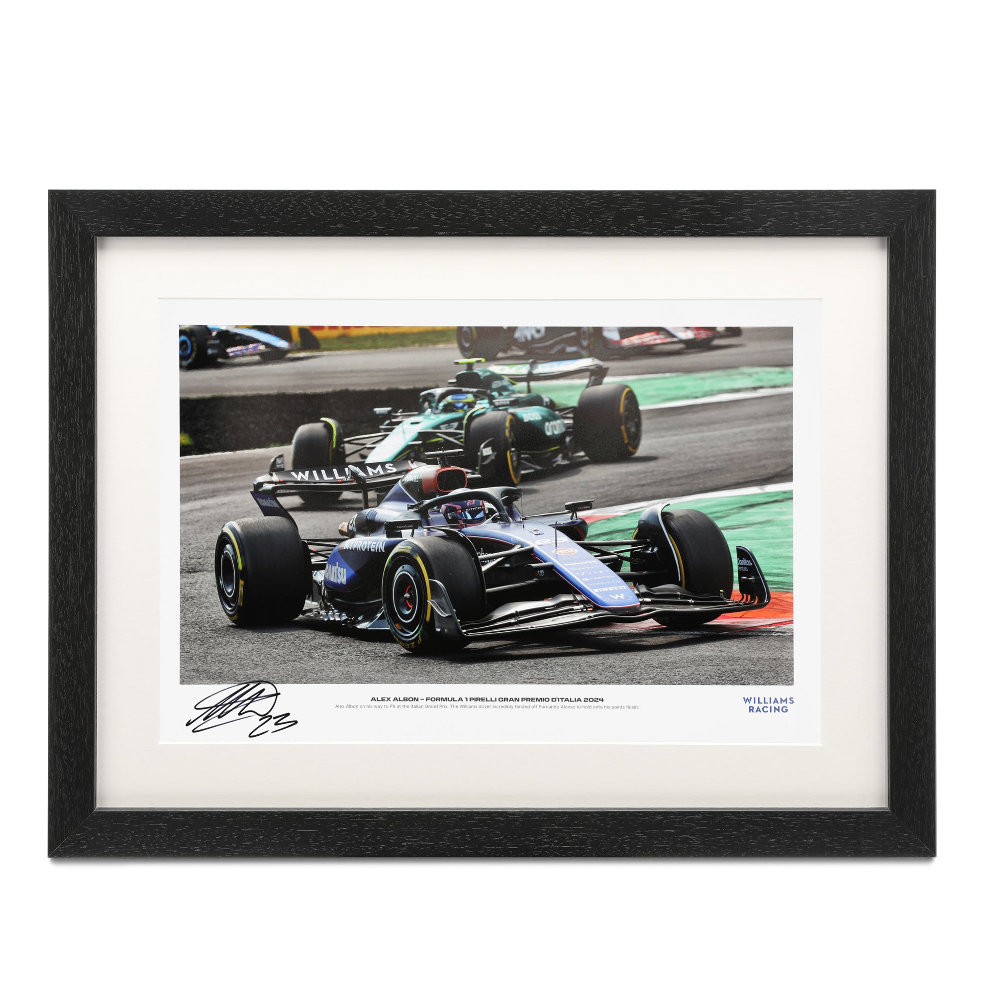 Alex Albon 2024 Williams Racing Formula 1 Team Signed Photo – Italian Grand Prix