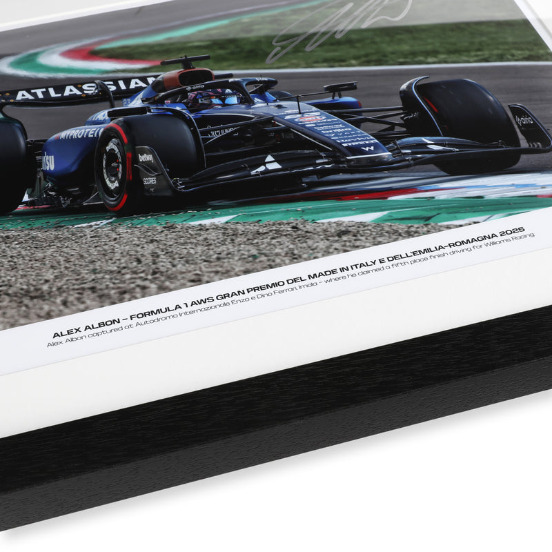 Alex Albon 2025 Atlassian Williams Racing Signed Photo - Emilia-Romagna GP