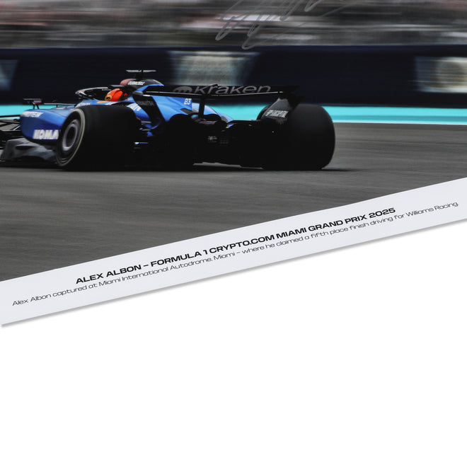 Alex Albon 2025 Atlassian Williams Racing Signed Print - Miami GP