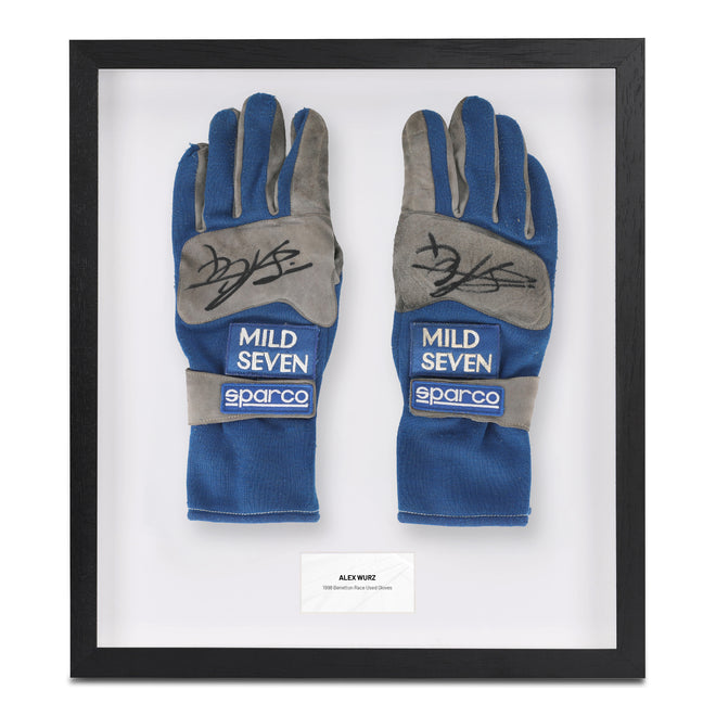 The Austin Auction LOT 034 - Alex Wurz 1998 Benetton  Race Used Gloves