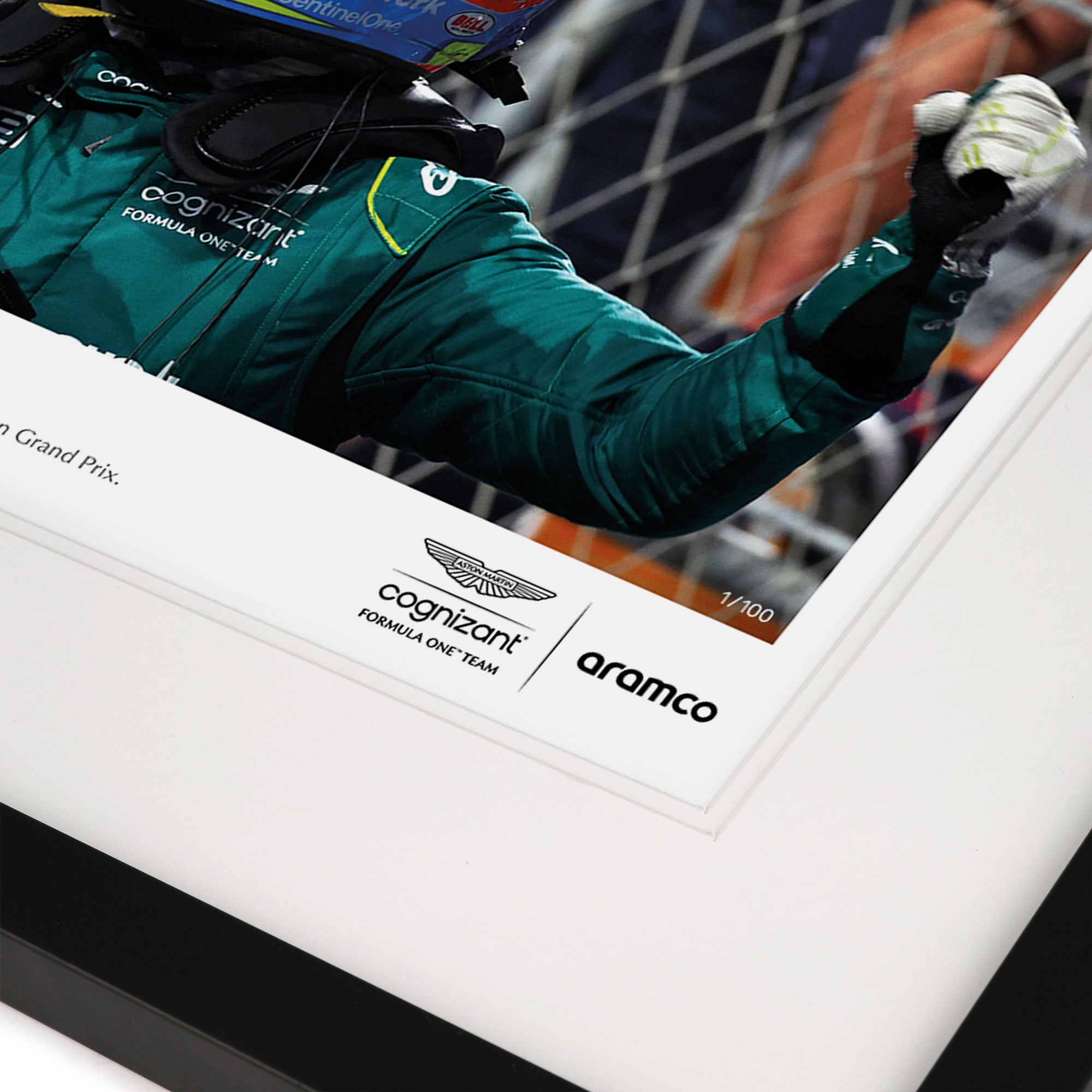 Limited-Edition Fernando Alonso 2023 Signed '100th Podium' Photo Collage – Saudi Arabian GP