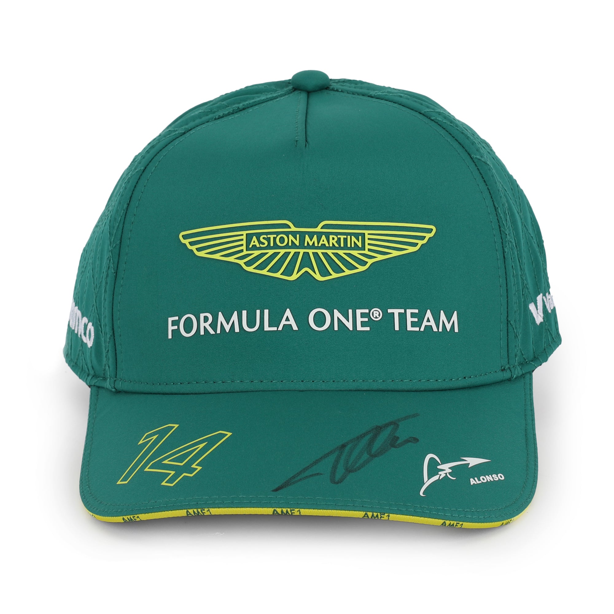 Fernando Alonso Signed 2024 Aston Martin Aramco Formula One Team Cap - British Racing Green