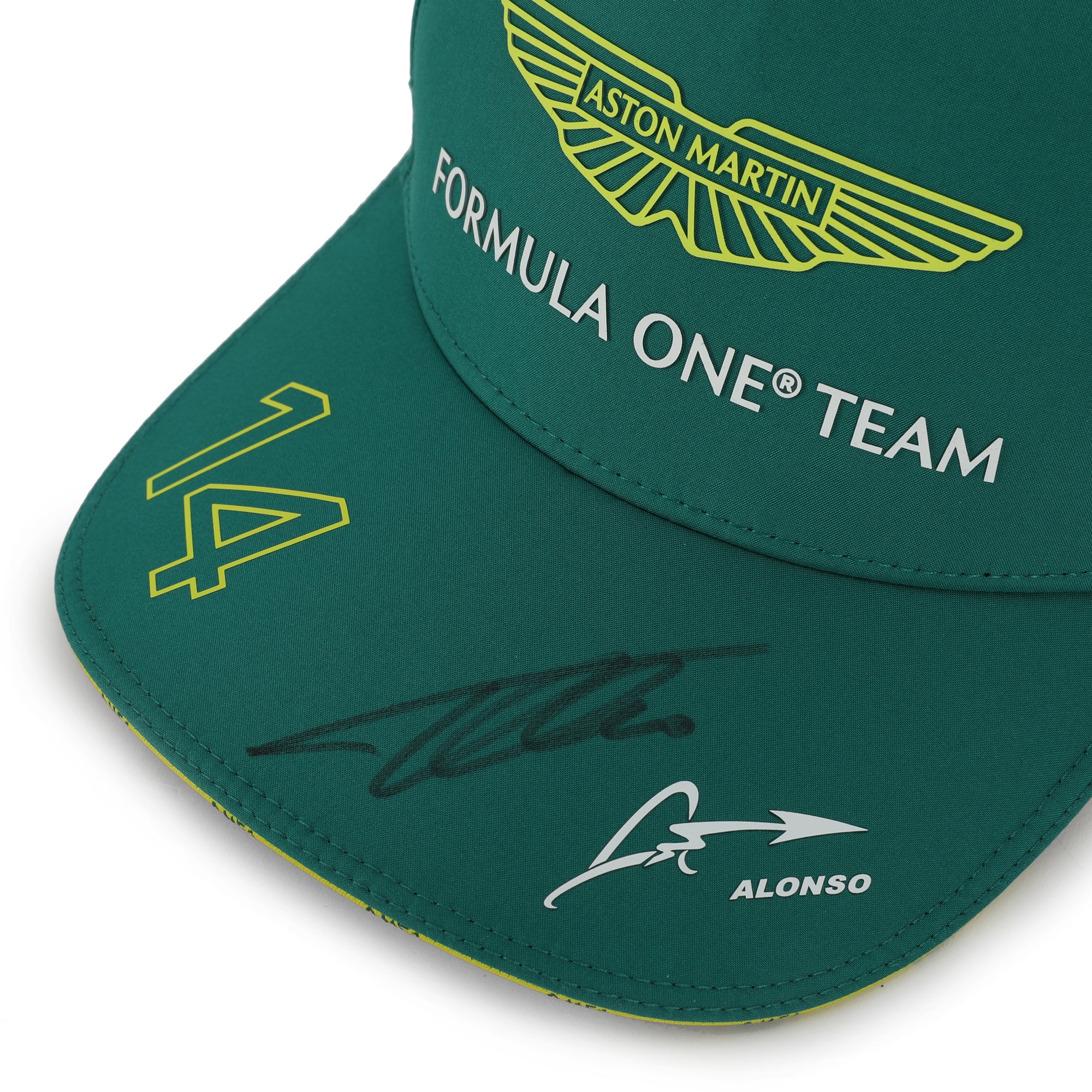 Fernando Alonso Signed 2024 Aston Martin Aramco Formula One Team Cap - British Racing Green