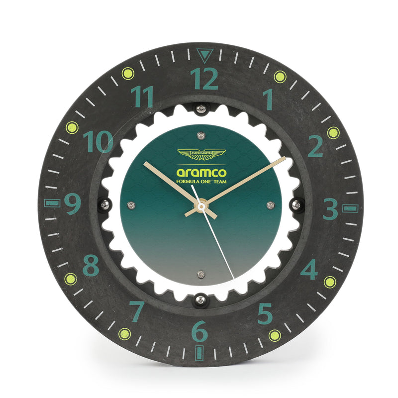 Aston Martin Aramco F1 Team brake disc clock authentic motorsport inspired timepiece display