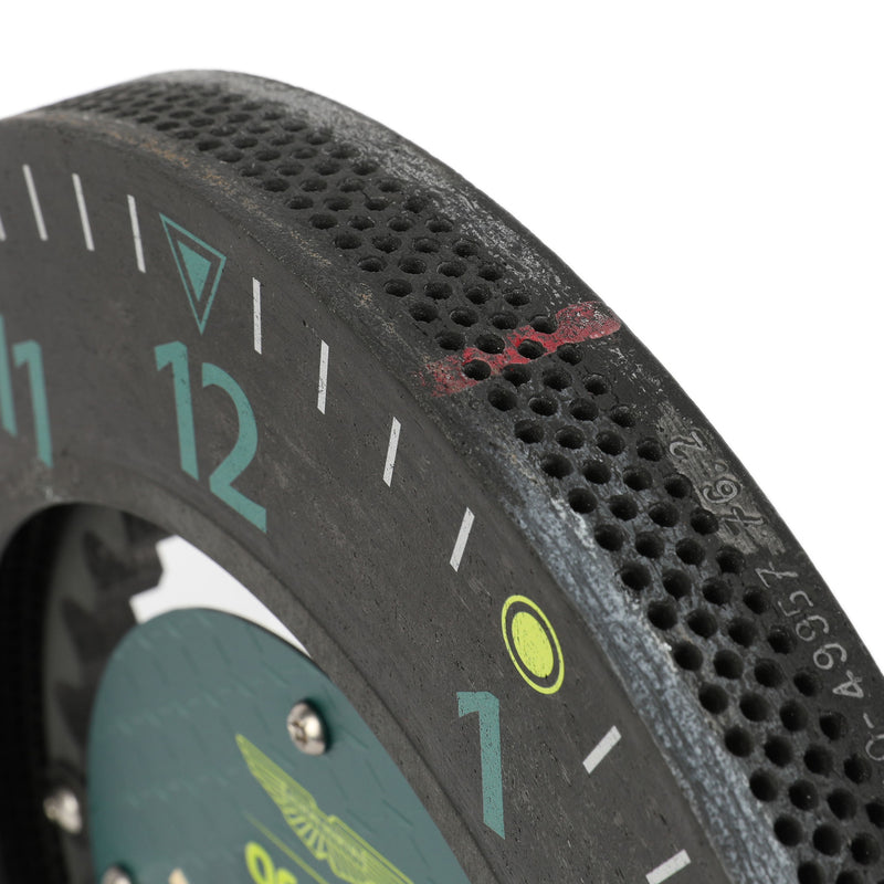 Aston Martin F1 Team brake disc clock motorsport themed timepiece collector memorabilia