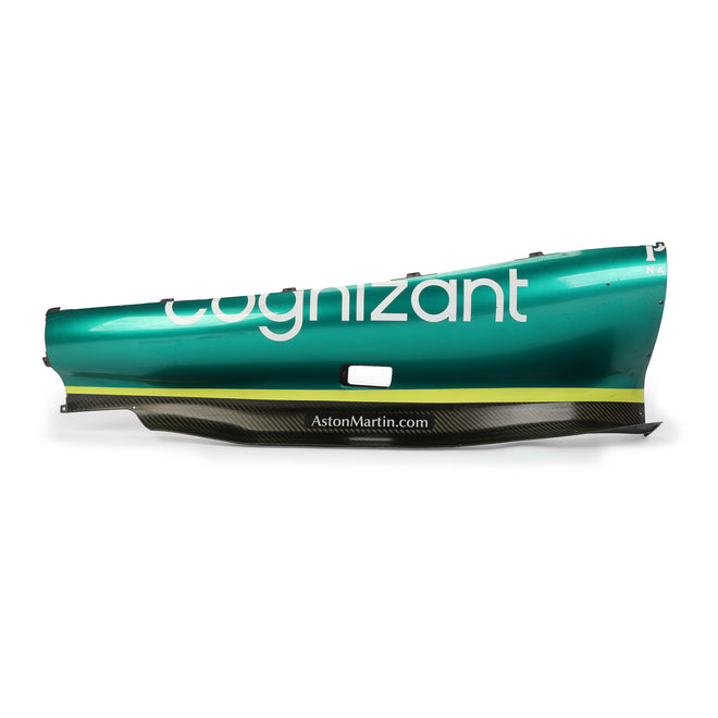 September Auction LOT 004 - Aston Martin 2022 Grand Prix Used RH Lower Sidepod Panel