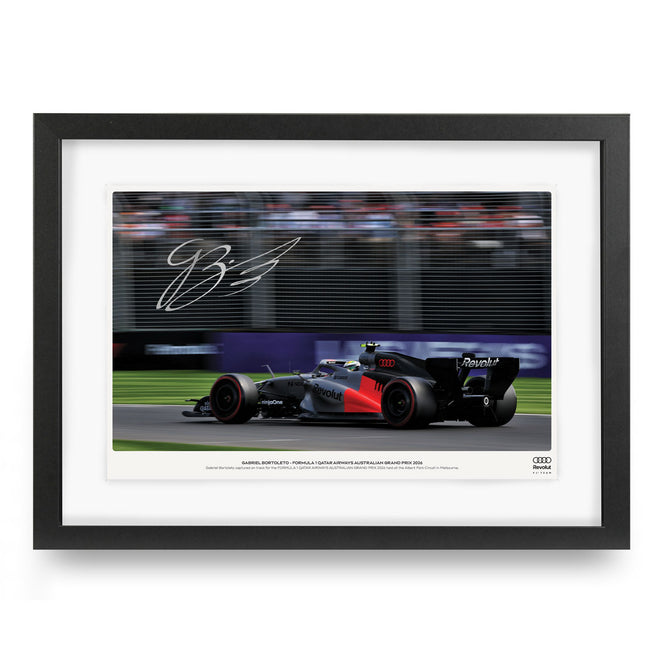 Audi Revolut F1 Team signed photo Gabriel Bortoleto 2026 Australian Grand Prix motorsport memorabilia