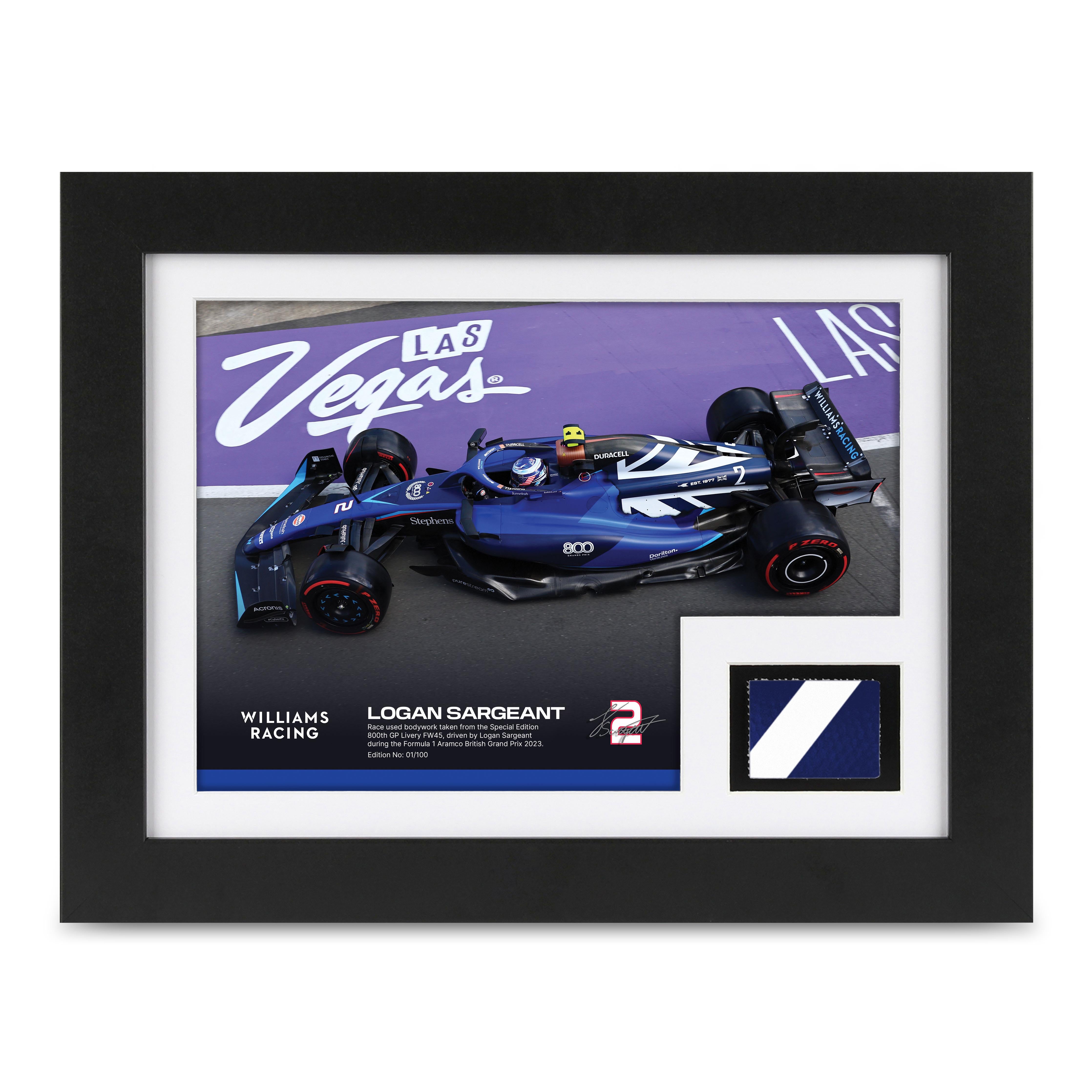 Limited-Edition Logan Sargeant 2023 ‘Williams’ 800th Grand Prix’ Bodywork & Photo