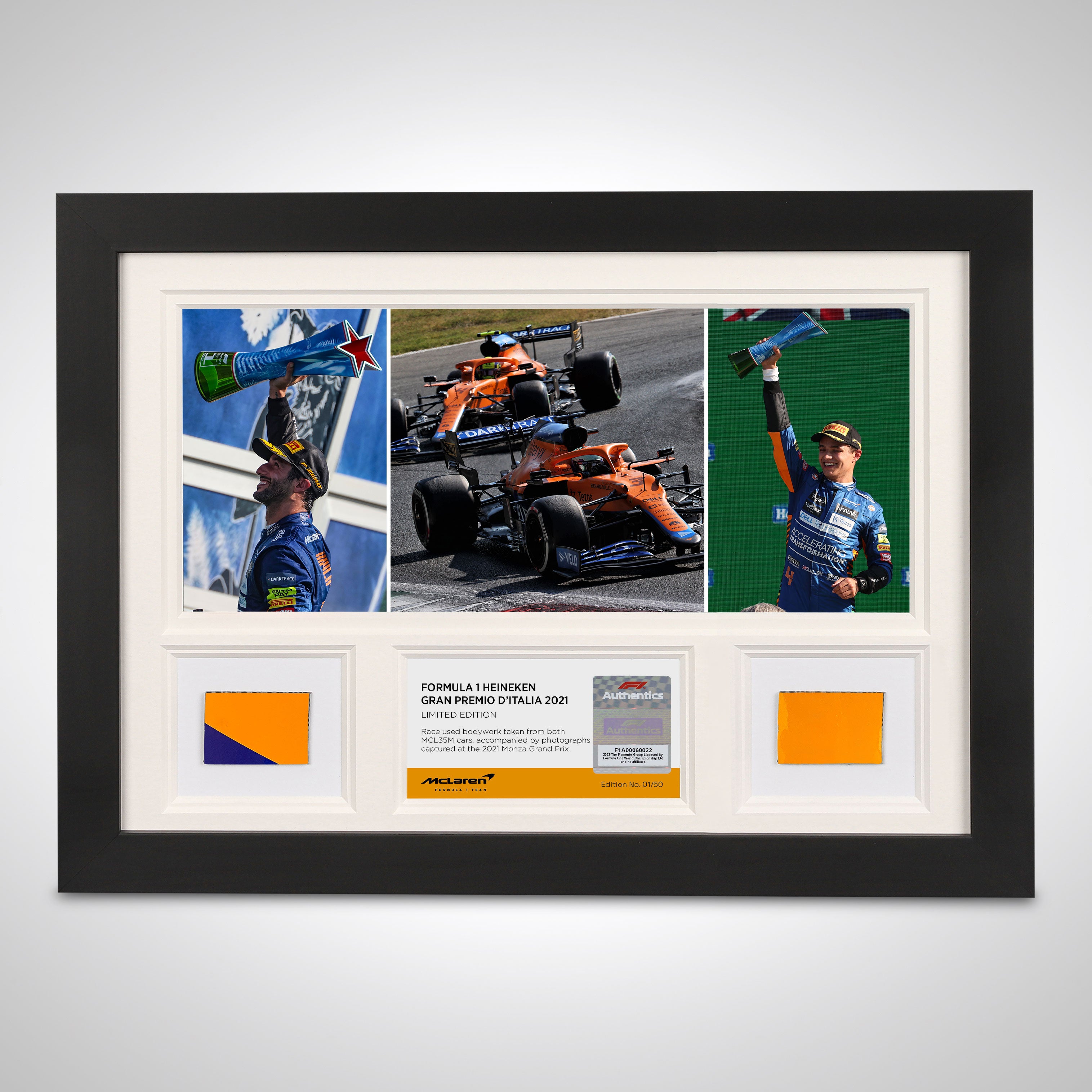 Limited-Edition McLaren F1 Team 2021 Double Podium Finish Bodywork & Photo - Italian GP