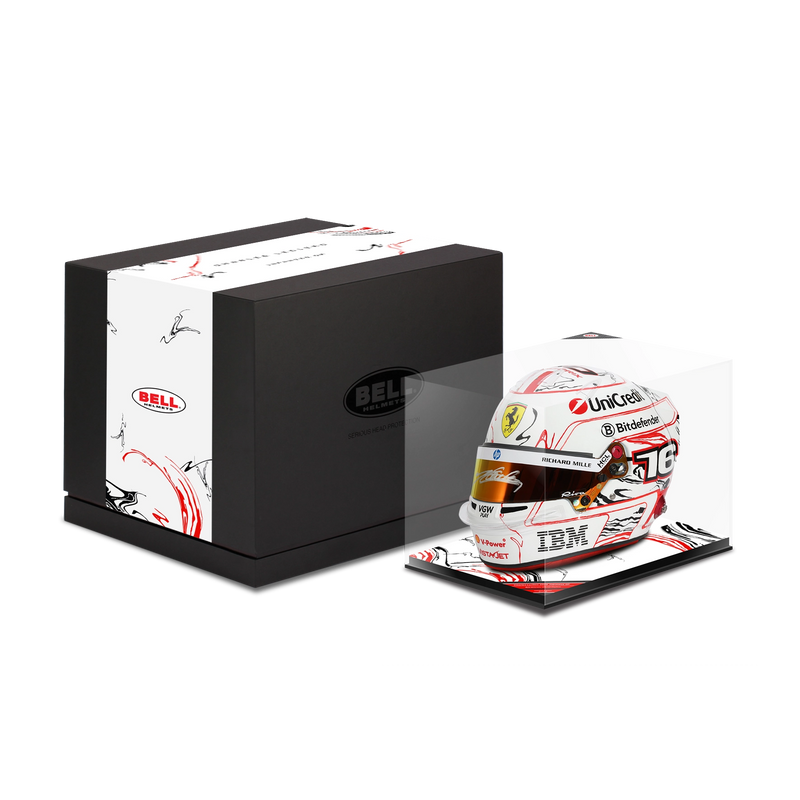 Charles Leclerc Signed 2025 Season Ferrari Replica Helmet - Japanese GP