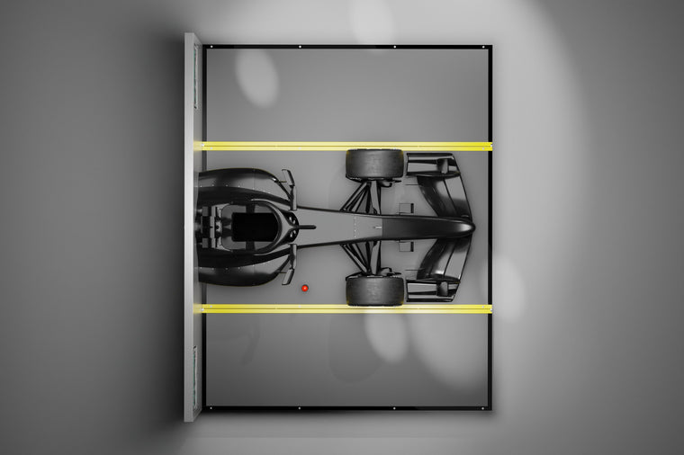 Carbon fibre pit stop rig from above