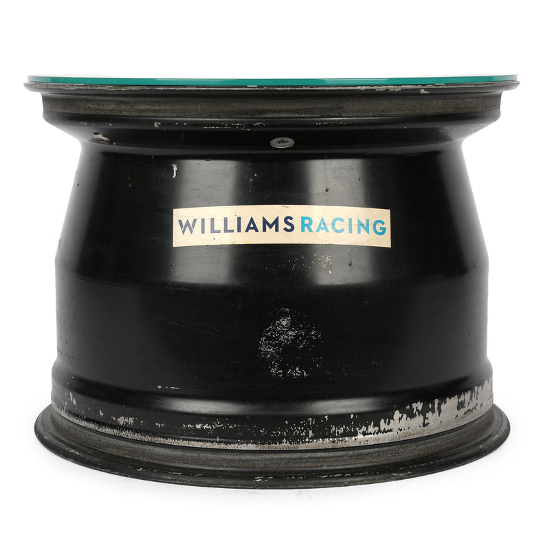 Williams F1 Team front wheel rim table Carlos Sainz Miami GP 2025 motorsport furniture display