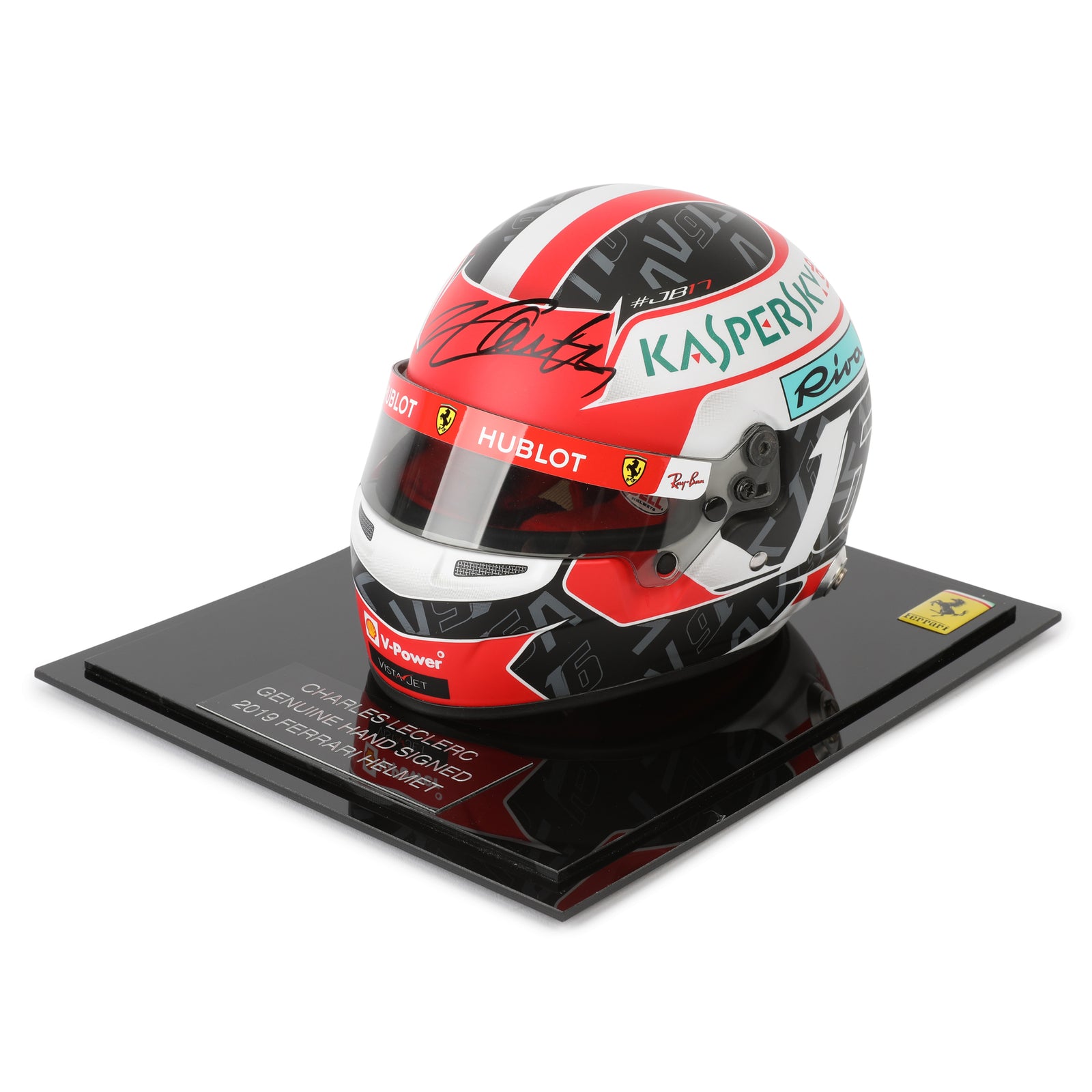 LOT 278 - Charles Leclerc 2019 1:2 Signed Mini Helmet