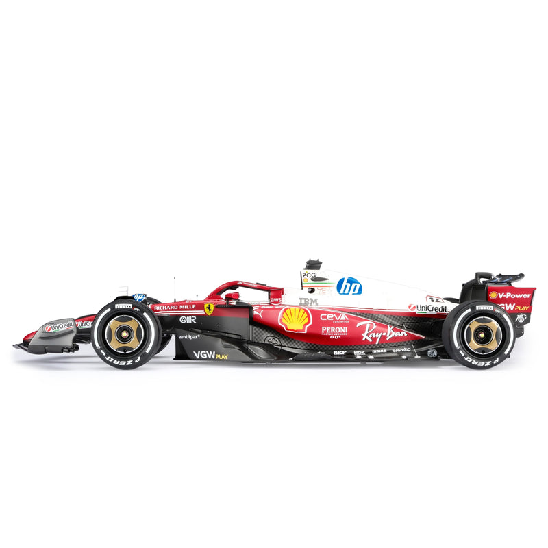 Charles Leclerc 2025 Ferrari SF-25 1:8 Scale Model - Italian GP Amalgam Collection