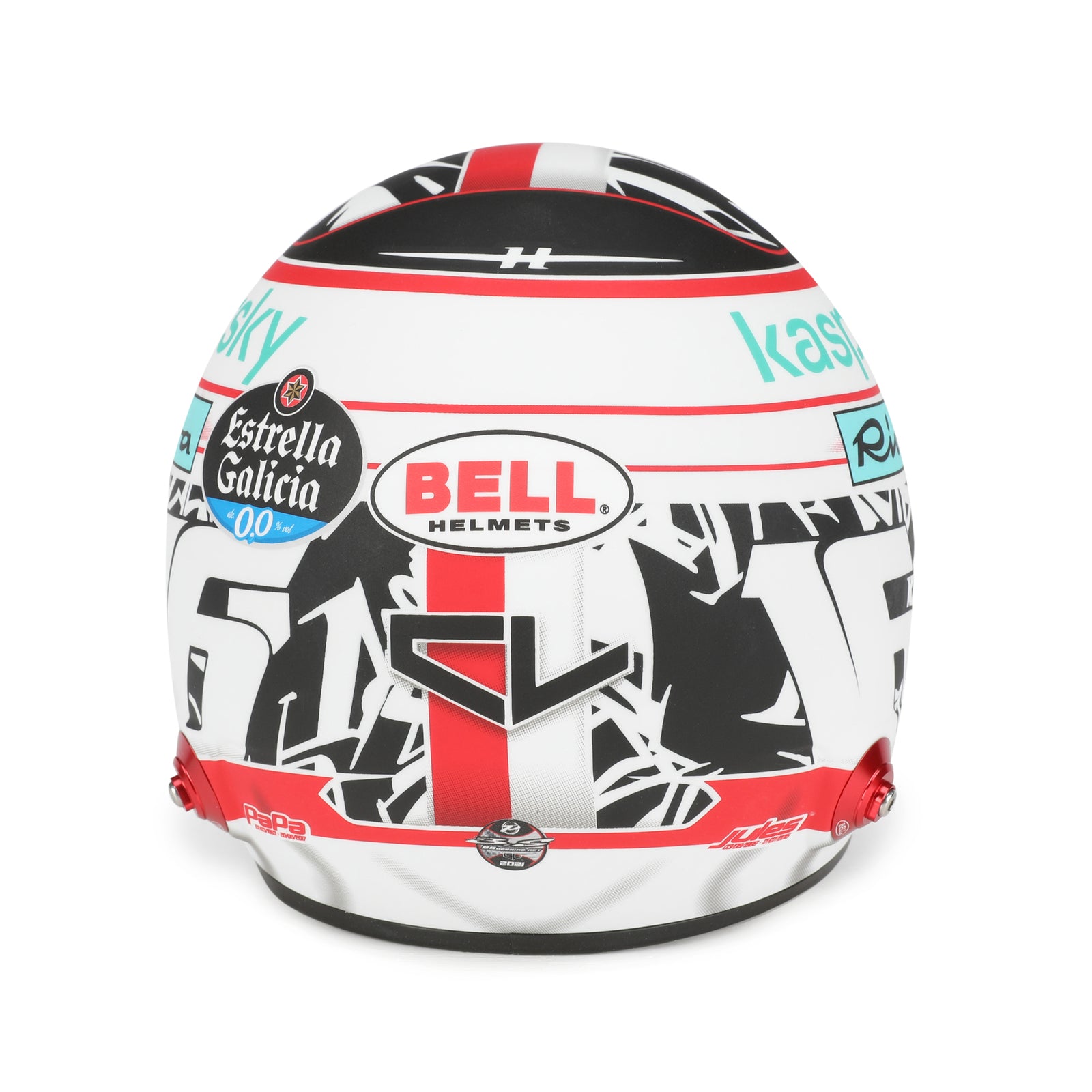 LOT 604 - Charles Leclerc 1:2 Signed Mini Helmet