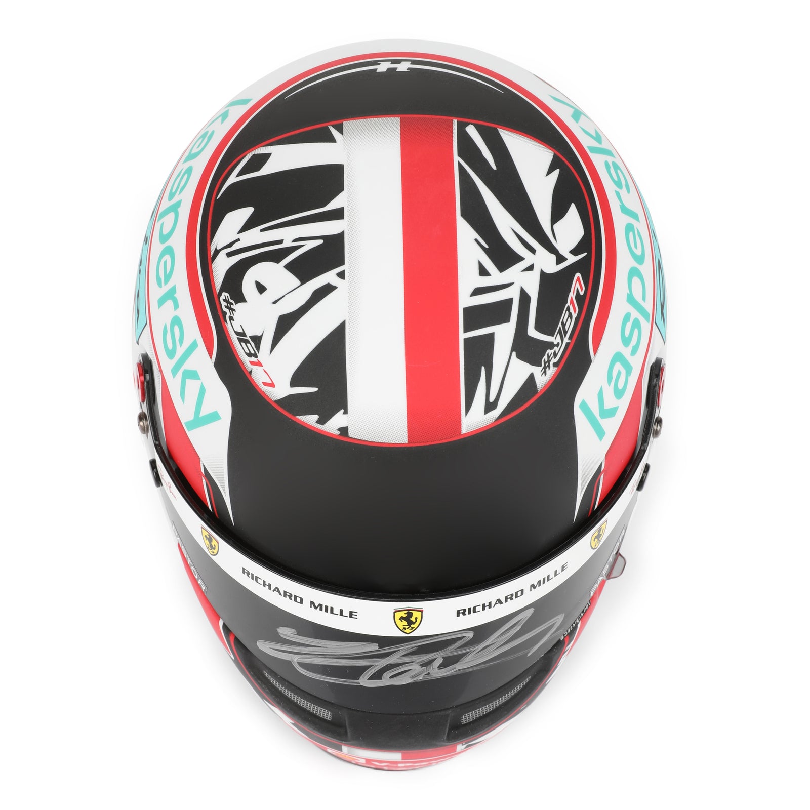 LOT 604 - Charles Leclerc 1:2 Signed Mini Helmet