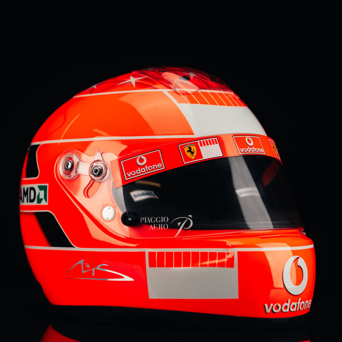 The Austin Auction LOT 025 - Michael Schumacher Signed 2006 Ferrari-Design Replica Helmet – Limited Edition 017/150