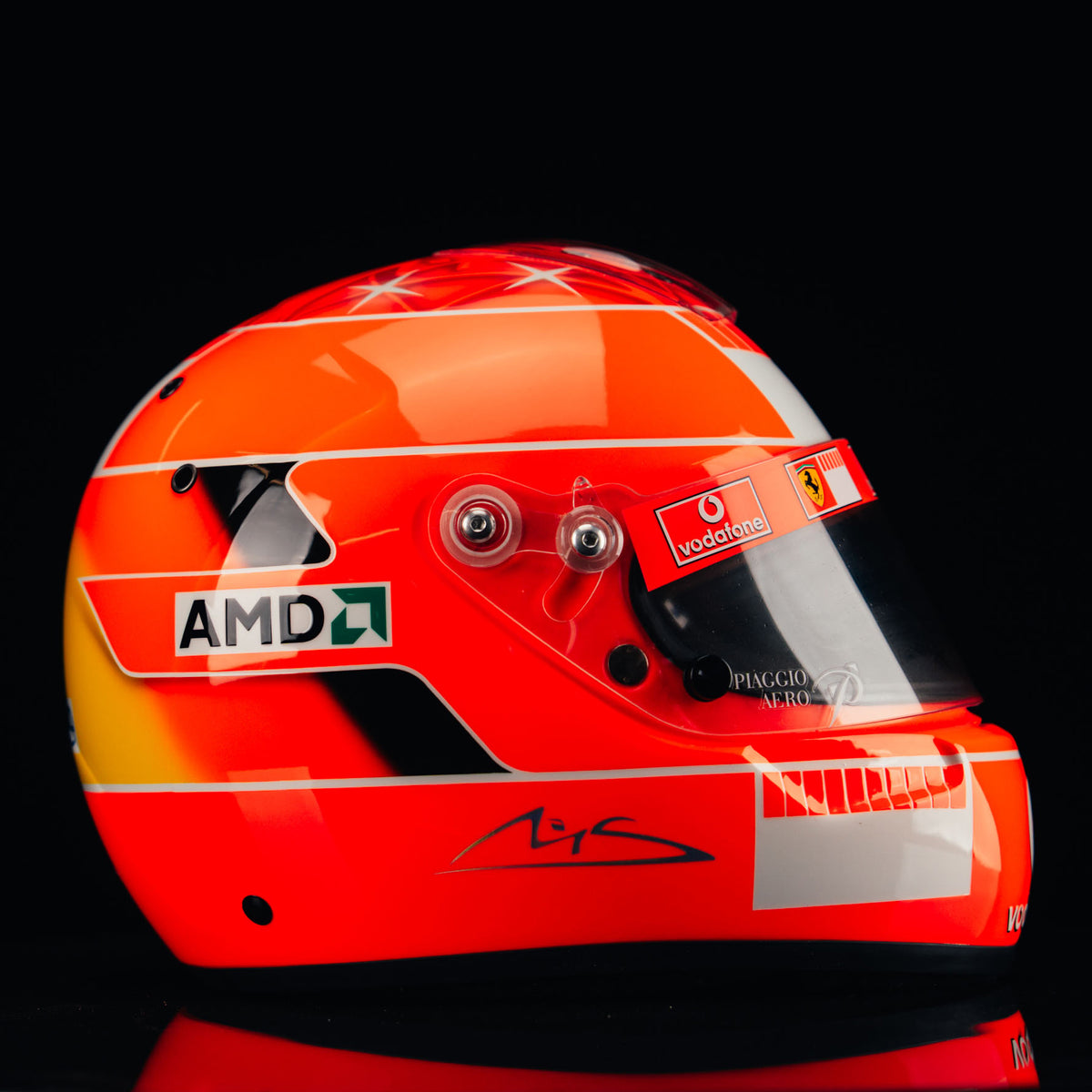 The Austin Auction LOT 025 - Michael Schumacher Signed 2006 Ferrari-Design Replica Helmet – Limited Edition 017/150