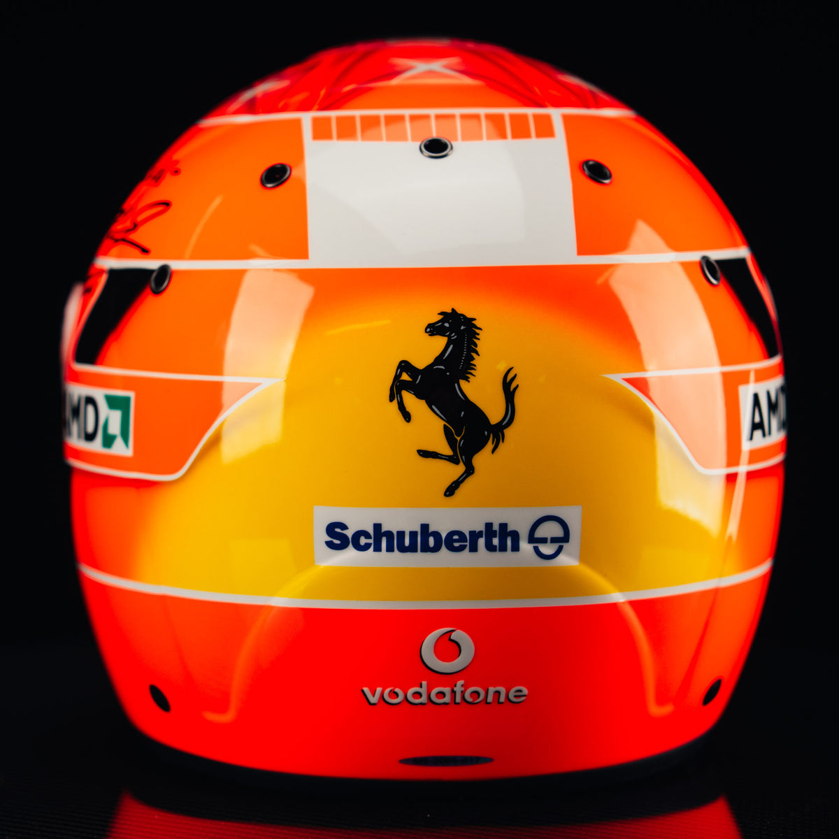 The Austin Auction LOT 025 - Michael Schumacher Signed 2006 Ferrari-Design Replica Helmet – Limited Edition 017/150