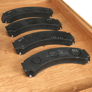 Lando Norris 2022 McLaren F1 Team San Marino Grand Prix-used brake disc and branded brake pad coffee table celebrating Formula 1 engineering excellence