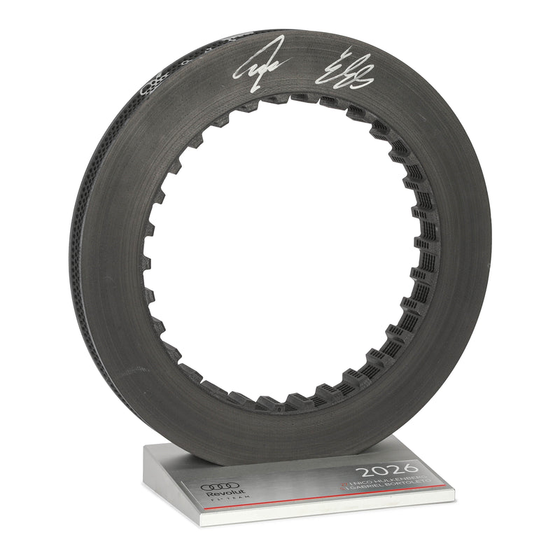 Audi Revolut F1® Team 2026 Dual-Signed Race-Used Front Brake Disc Display