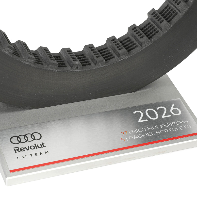 Audi Revolut F1® Team 2026 Dual-Signed Race-Used Front Brake Disc Display
